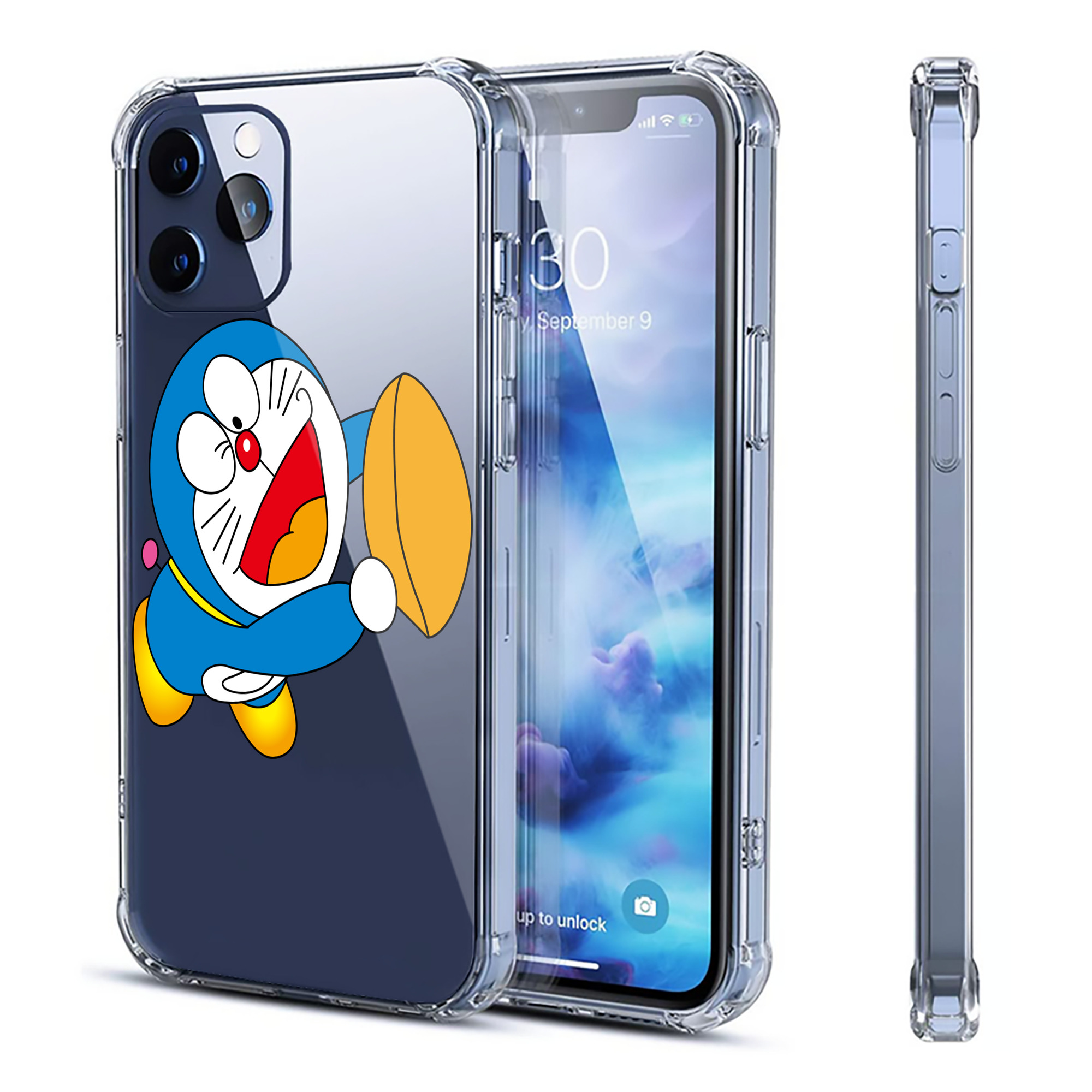 （画像用） ドラえもん Doraemon 【iPhone 12シリーズ対応】透明スマホケース（クリアソフトケース）